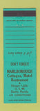 Matchbook Cover - Marlbourgh Cottages Motel Destin FL