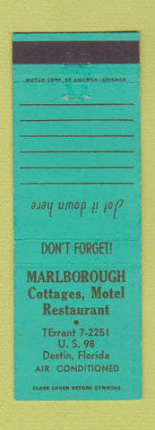 Matchbook Cover - Marlbourgh Cottages Motel Destin FL