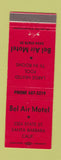 Matchbook Cover - Bel Air Motel Santa Barbara CA