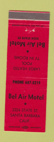 Matchbook Cover - Bel Air Motel Santa Barbara CA