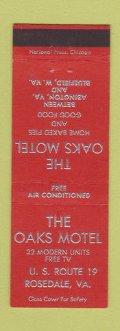 Matchbook Cover - Oaks Motel Restaurant Rosedale VA