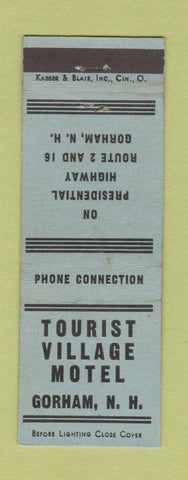 Matchbook Cover - Tourist Village Motel Gorham NH
