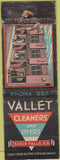 Matchbook Cover - Vallet Cleaners Sioux Falls SD
