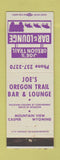 Matchbook Cover - Joe's Oregon Trail Lounge Casper WY