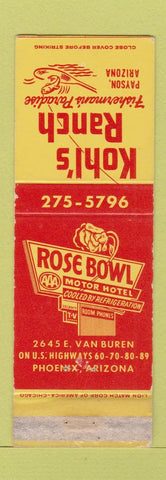 Matchbook Cover - Kohl's Ranch Payson AZ WORN