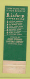 Matchbook Cover - Bishop Cafeterias Lincoln Omaha NE Des Moines Waterloo IA