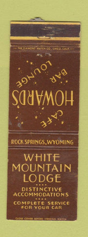 Matchbook Cover - White Mountain Lodge Rock Springs WY WEAR