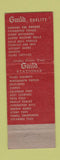 Matchbook Cover - Guild Stationer Stationary Philadelphia PA