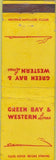 Matchbook Cover - Green Bay  and  Western shipping lines