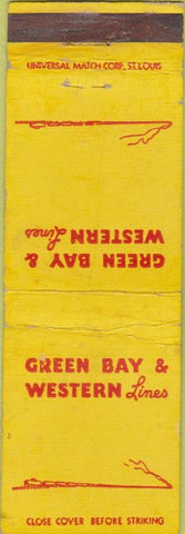 Matchbook Cover - Green Bay  and  Western shipping lines