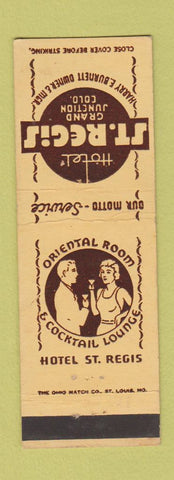 Matchbook Cover - St Regis Hotel Grand Junction Colorado