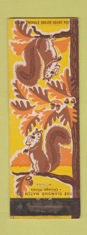 Matchbook Cover - Springless Shades Denver Colorado Squirrel