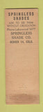 Matchbook Cover - Springless Shades Denver Colorado Squirrel
