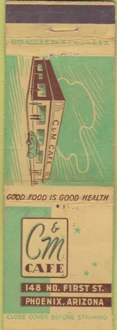Matchbook Cover - C and M Cafe Phoenix AZ