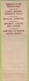 Matchbook Cover - C and M Cafe Phoenix AZ