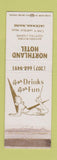 Matchbook Cover - Northland Hotel Jackman ME girlie WORN