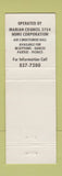 Matchbook Cover - Knights of Columbus Marian Manor Dayton OH WEAR