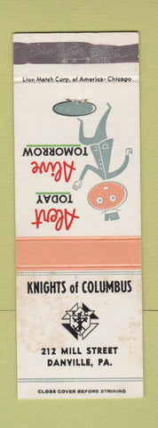 Matchbook Cover - Knights of Columbus Danville PA STAINED