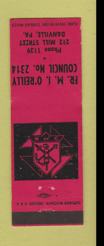 Matchbook Cover - Knights of Columbus Danville PA
