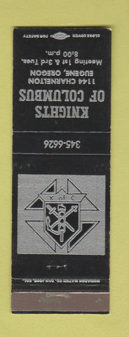 Matchbook Cover - Knights of Columbus Eugene OR