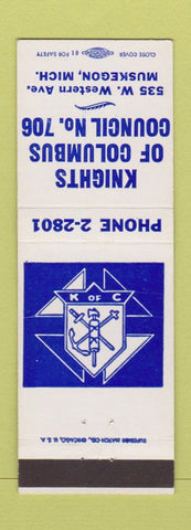Matchbook Cover - Knights of Columbus Muskegon MI
