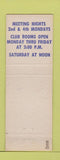 Matchbook Cover - Knights of Columbus Muskegon MI