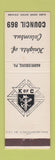 Matchbook Cover - Knights of Columbus Harrisburg PA