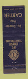 Matchbook Cover - Lions Club Election 5M International District Carter