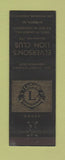 Matchbook Cover - Lions Club Elverson PA BLACK