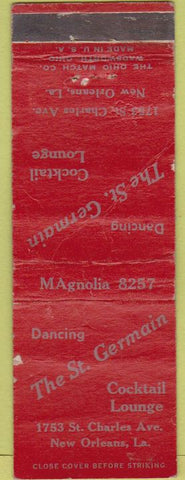 Matchbook Cover - St Germain Cocktail Lounge New Orleans LA WORN