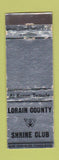 Matchbook Cover - Lorain County Shrine Club OH WEAR