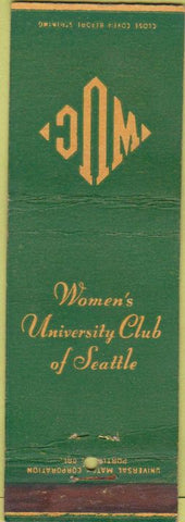 Matchbook Cover - Women's University Club of Seattle WA