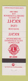 Matchbook Cover - Lions Club Gene Knight Dist Deputy Governor 1989