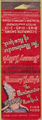 Matchbook Cover - Maontmartre of New York Girlie NYC feature WORN