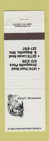 Matchbook Cover - Kartel's Restuarant North Ridgeville OH