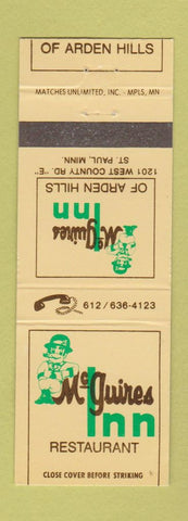 Matchbook Cover - McGuires Inn St Paul MN