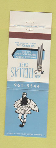 Matchbook Cover - New Hellas Cafe Detroit MI