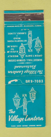 Matchbook Cover - The Village Lantern Restaurant Elmhurst IL STAINED