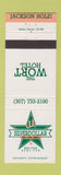 Matchbook Cover - The Wort Hotel Silver Dollar Bar Jackson Hole WY