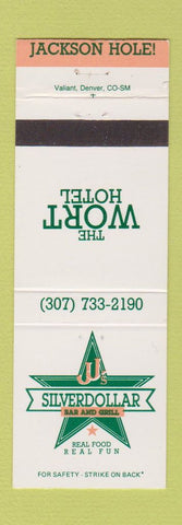 Matchbook Cover - The Wort Hotel Silver Dollar Bar Jackson Hole WY