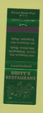 Matchbook Cover - Duffy's Restaurant Hoquiam WA Aberdeen