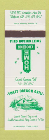 Matchbook Cover - Sweet Oregon Grill Hillsboro OR