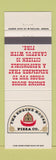 Matchbook Cover - Engine House Pizza Portland OR