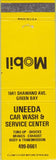 Matchbook Cover - Mobil oil gas Green Bay WI
