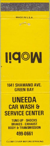 Matchbook Cover - Mobil oil gas Green Bay WI