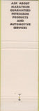 Matchbook Cover - Marathan oil gas Dalton GA