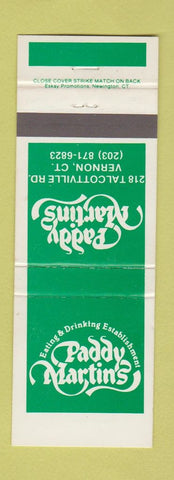 Matchbook Cover - Paddy Martin's Vernon CT WEAR