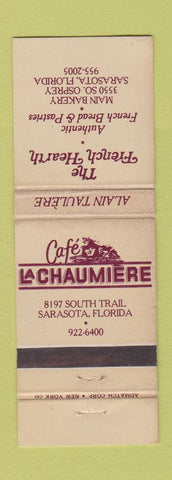 Matchbook Cover - Cafe La Chaumiere Sarasota FL WEAR