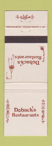 Matchbook Cover - Dohack's Restaurants  ST Louis MO Collinsville IL WEAR