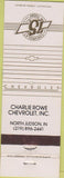 Matchbook Cover - 1975 Chevrolet North Judson IN